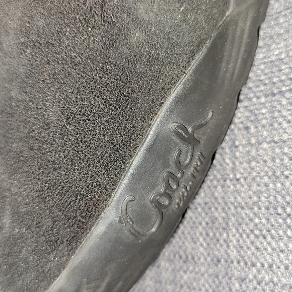 Coach Talen Black Suede Rabbit Fur Trim Winter Boots (size 7.5) - Picture 3 of 7